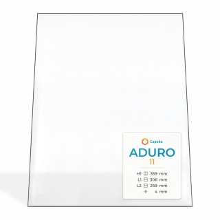 Vitre Aduro 11 - Verre Trapèze isocèle pour poêle à bois