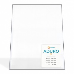 Vitre Aduro 11 - Verre Trapèze isocèle pour poêle à bois