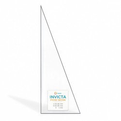 Invicta POW-WOW Glas - Gleichschenkliges Dreieck Rechte Seite Kaminglas für Kaminofen