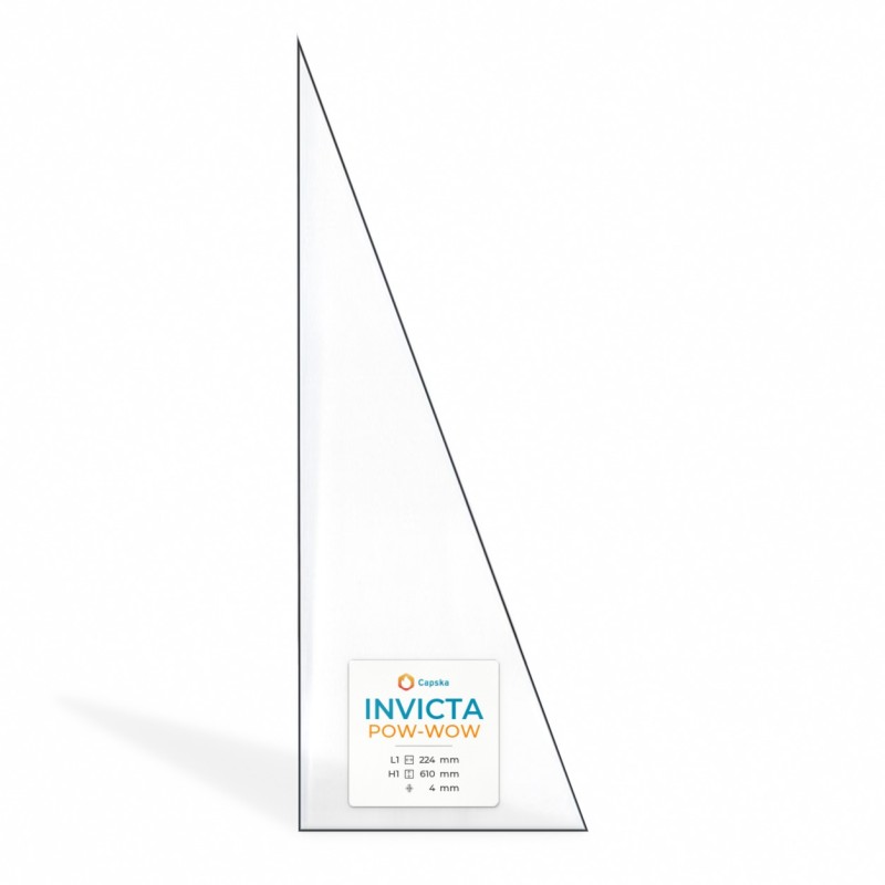 Vetro Invicta POW-WOW - Vetro Triangolo isoscele Diritto per stufa a legna