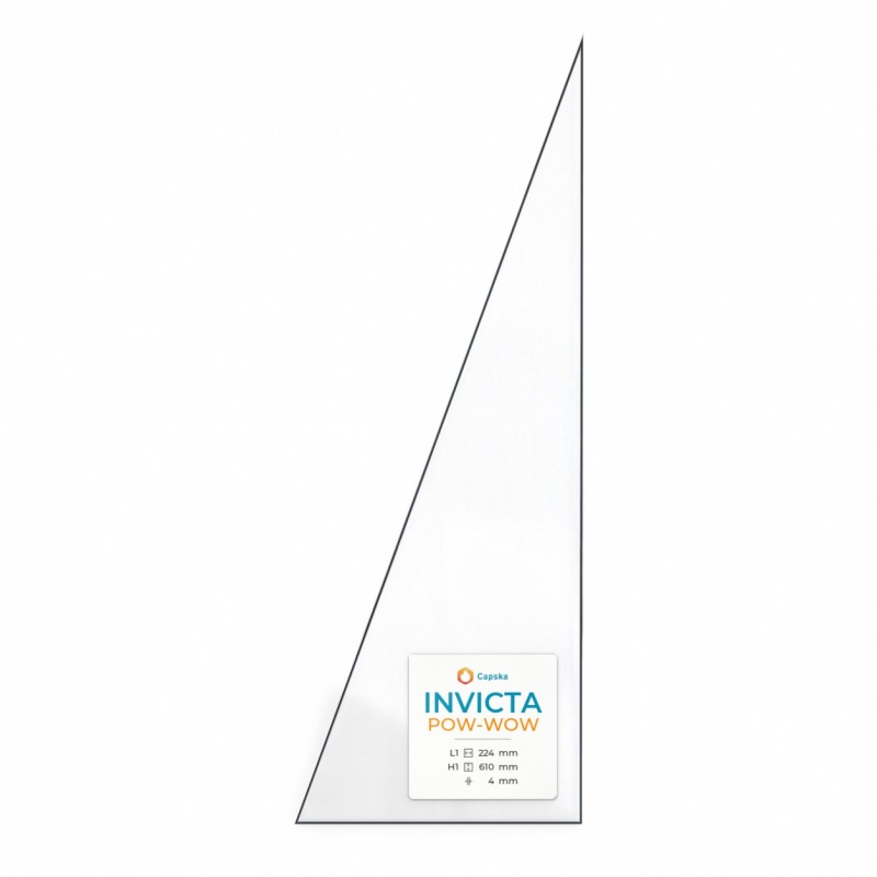 Invicta POW-WOW Glas - Dreieck Kaminglas für Kaminofen