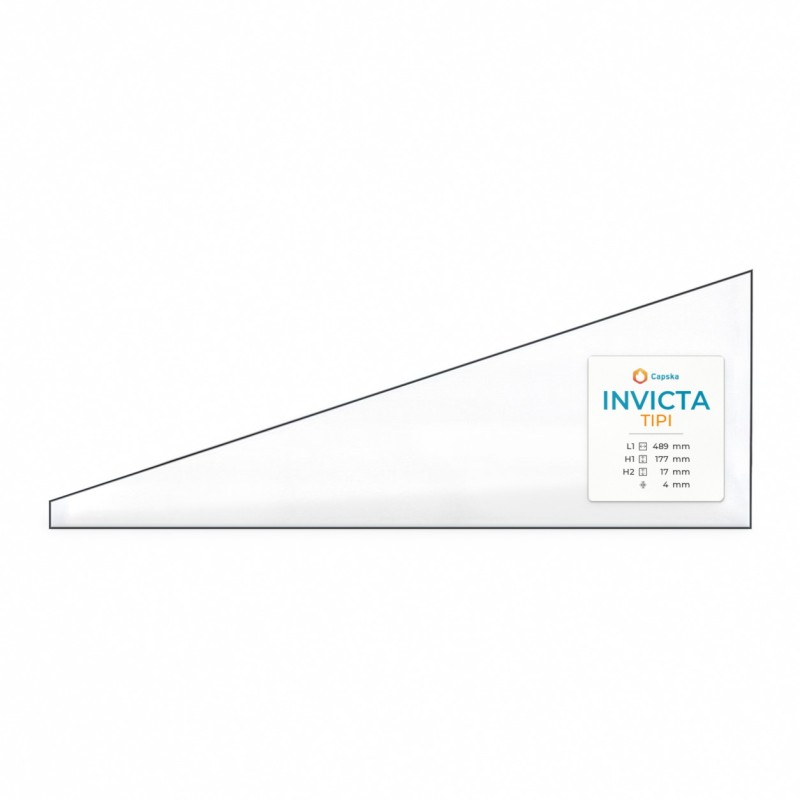 Invicta TIPI Glas - Gleichschenkliges Dreieck Kaminglas für Kaminofen