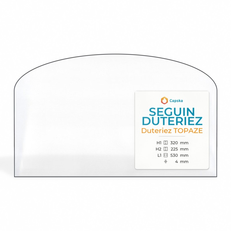 Seguin Duteriez DUTERIEZ TOPAZE Glass Panel for Fireplace Insert