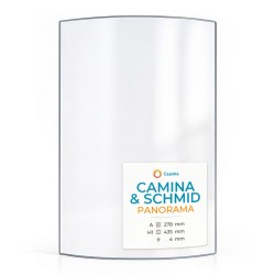 Camina & Schmid PANORAMA Glass - Curved glass panel for wood burning stove