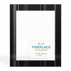 Fireplace MELANGE Glass - Rectangular Screen-printed glass panel for wood burning stove