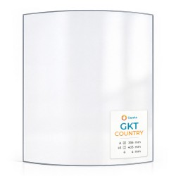Gkt COUNTRY Glass - Curved glass panel for wood burning stove
