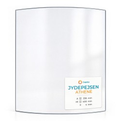 Vitre Jydepejsen ATHENE - Verre Courbe pour poêle à bois