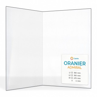 Oranier ADMIRAL Glas - Gefaltet Kaminglas für Kaminofen