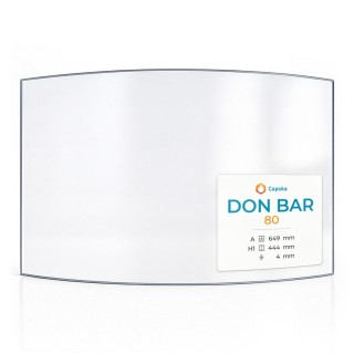 Vetro Curvo per Stufa a Legna Don Bar 80 - 649x444x4mm