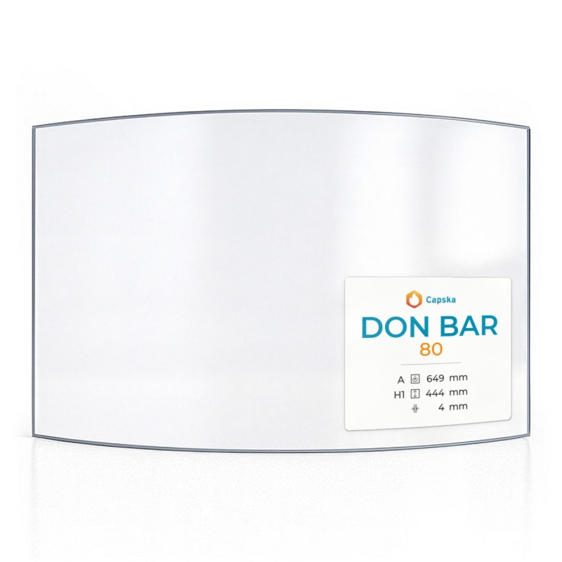 Vitre Don Bar 80 - Verre Courbe pour poêle à bois