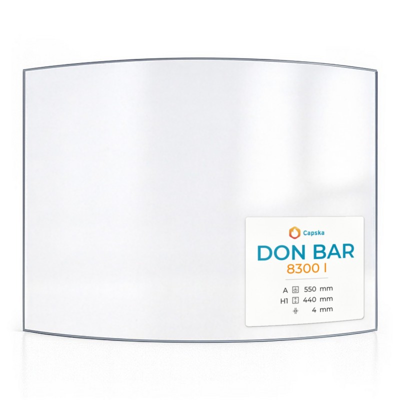 Don Bar 8300 I Curved Glass Panel for Wood Burning Stove