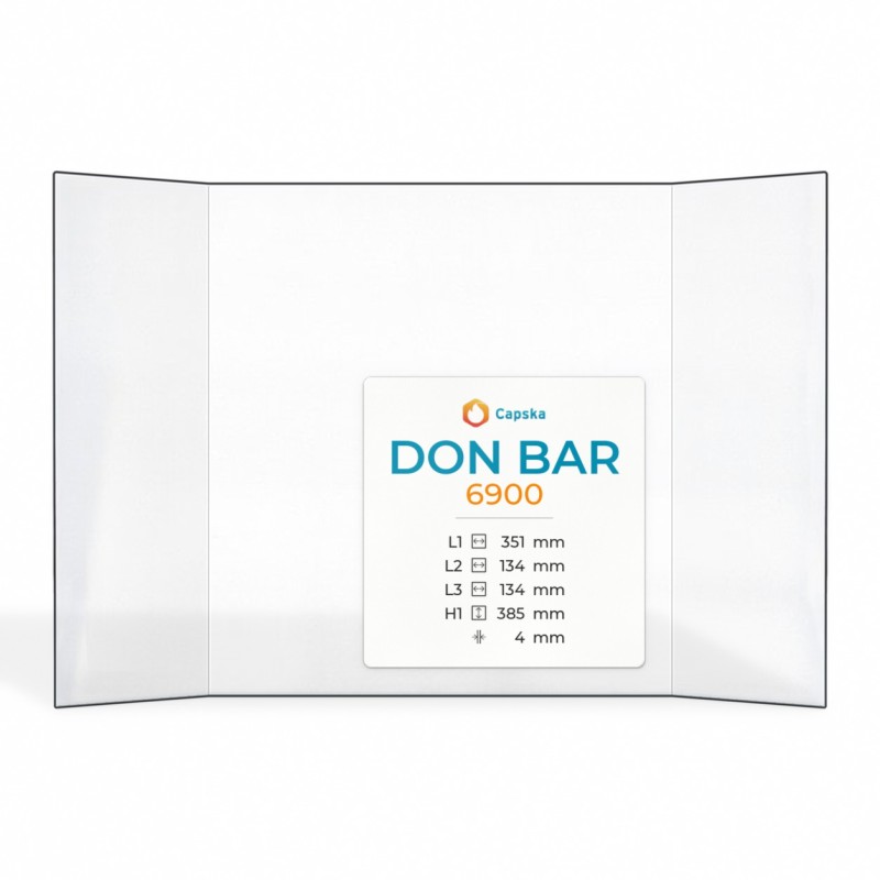 Don Bar 6900 Glass - Prismatic Panel for Wood Burning Stove