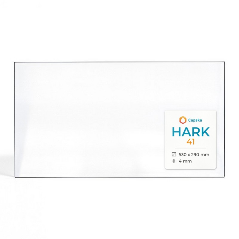 Hark 41 Glas - Rechteck Kaminglas für Kaminofen
