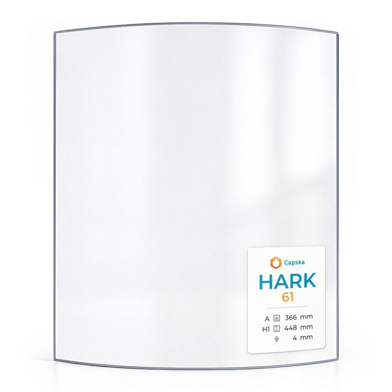 Hark 61 Glas - in sich gebogenes Kaminglas für Kaminofen