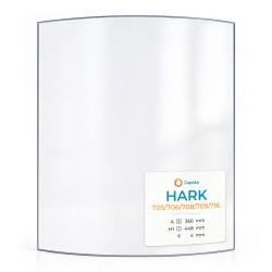 Hark 705/706/708/709/716 Glass - Curved glass panel for wood burning stove