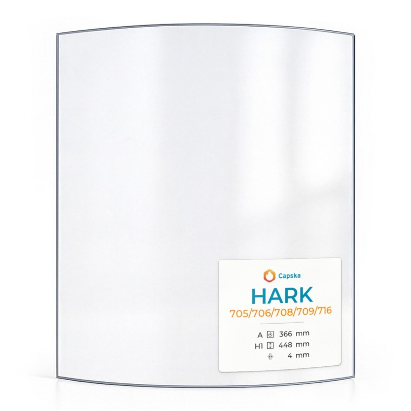 Vitre Hark 705/706/708/709/716 - Verre Courbe pour poêle à bois