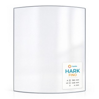 Hark FINO Glas - gebogenes Kaminglas für Kaminofen