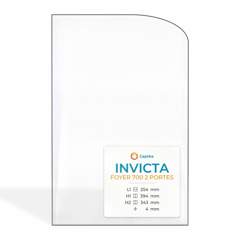 Vetro Invicta FOYER 700 2 PORTES - Vetro Rettangolo con arco Sinistro