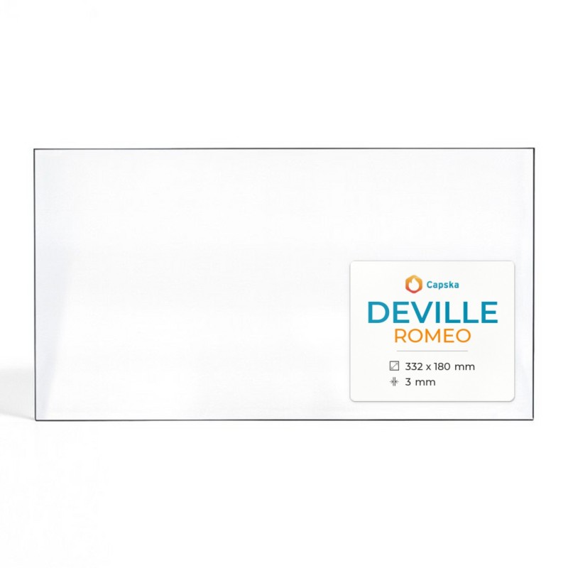 Vetro Deville ROMEO - Vetro Rettangolo per stufa a olio