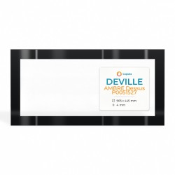 Vitre Deville AMBRE DESSUS P0051527 - Verre Rectangle Sérigraphié pour poêle à bois