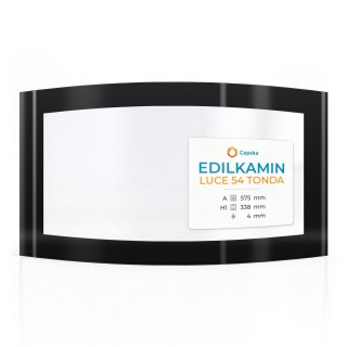 Vitre Edilkamin LUCE 54 TONDA - Verre Courbe pour insert