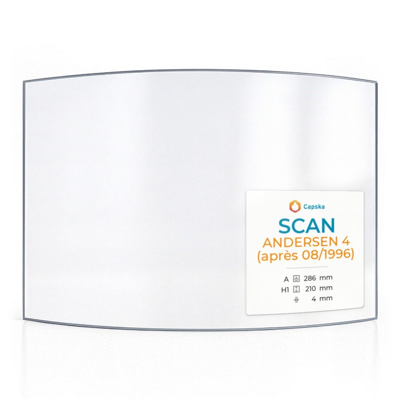 SCAN ANDERSEN 4 Glass Panel - Curved for Wood Burning Stove