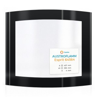 AUSTROFLAMM Esprit 64564 Curved Glass Panel - 437 x 395 x 4 mm