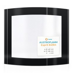 Vetro Austroflamm ESPRIT 64564 - Vetro Curvo per stufa a legna