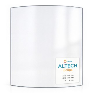 Altech ECLIPS Curved Glass Panel for Wood Burning Stove