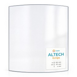 Altech ECLIPS Glass - Curved glass panel for wood burning stove