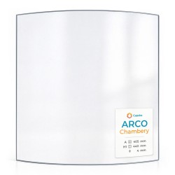 Arco CHAMBERY Glas - in sich gebogenes Kaminglas für Kaminofen