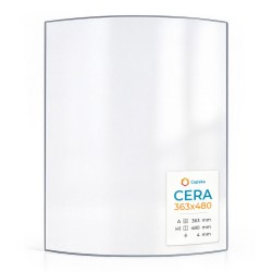 Cera 363X480 Glass - Curved glass panel for wood burning stove