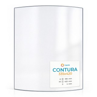Contura 335X420 Glass Panel - Curved Glass for Wood Burning Stove