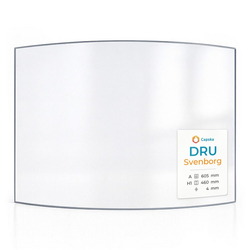 Dru SVENBORG Curved Glass Panel for Wood Burning Stove