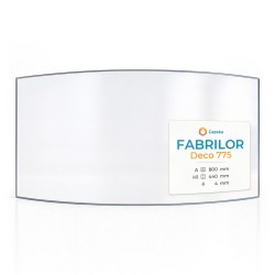 Fabrilor DECO 775 Glass - Curved glass panel for fireplace insert