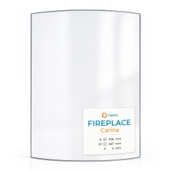 Vetro Fireplace CARINA - Vetro Curvo per inserto per caminetto