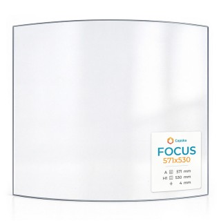 Focus 571X530 Curved Glass Panel for Wood Burning Stove