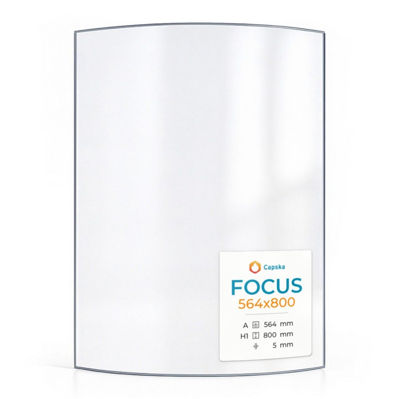 Focus 564X800 Glass - Curved Panel for Wood Burning Stove