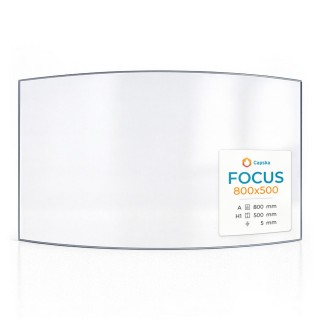 Vitre Focus 800X500 - Verre Courbe pour poêle à bois