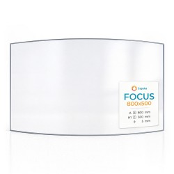 Vitre Focus 800X500 - Verre Courbe pour poêle à bois