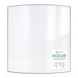 Vitre Focus 1000X1100 - Verre Courbe pour poêle à bois