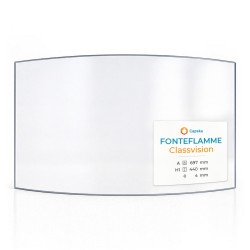 Fonteflamme CLASSVISION Glas - in sich gebogenes Kaminglas für Kaminofen