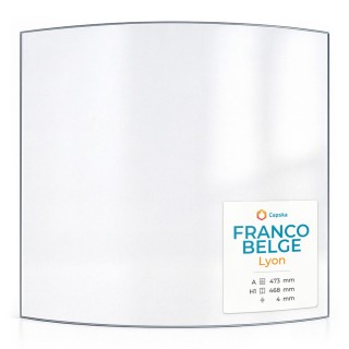 Vitre Franco Belge LYON - Verre Courbe pour poêle à bois