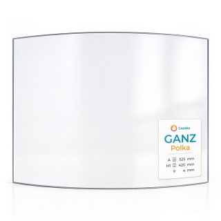 Ganz POLKA Glass - Curved Panel for Wood Burning Stove