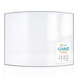 Ganz POLKA Glass - Curved glass panel for wood burning stove