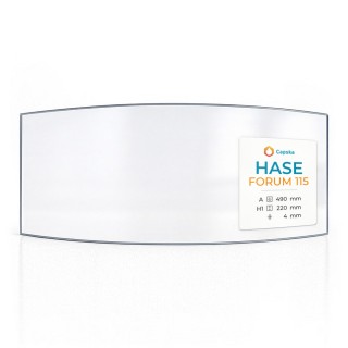 HASE FORUM 115 Glass - Curved Glass Panel for Wood Burning Stove