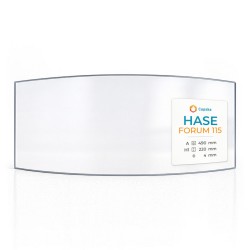 Hase FORUM 115 Glas - in sich gebogenes Kaminglas für Kaminofen