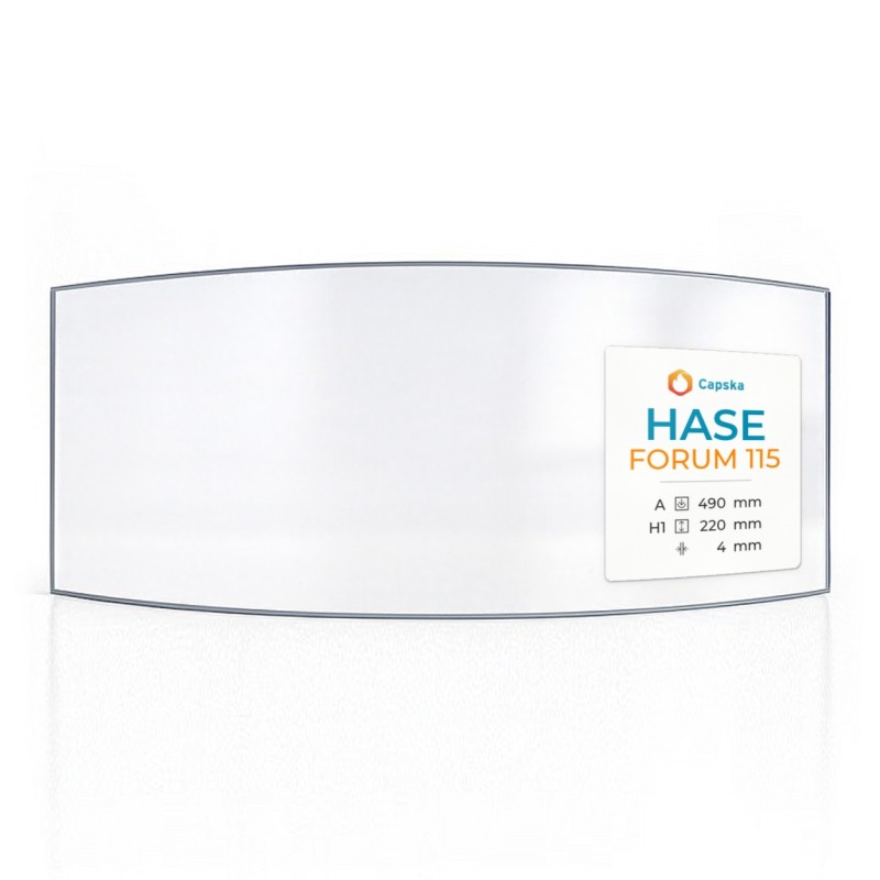 HASE FORUM 115 Glass - Curved Glass Panel for Wood Burning Stove