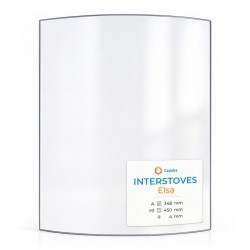 Vitre Interstoves ELSA - Verre Courbe pour poêle à bois