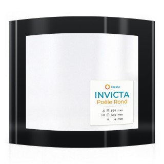 Vitre Invicta POÊLE ROND - Verre Courbe Sérigraphié